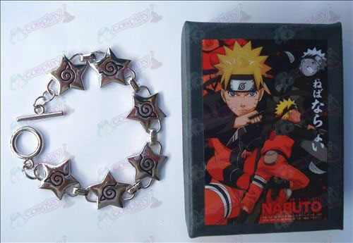 Naruto Konoha pentagrama pulseira (box)