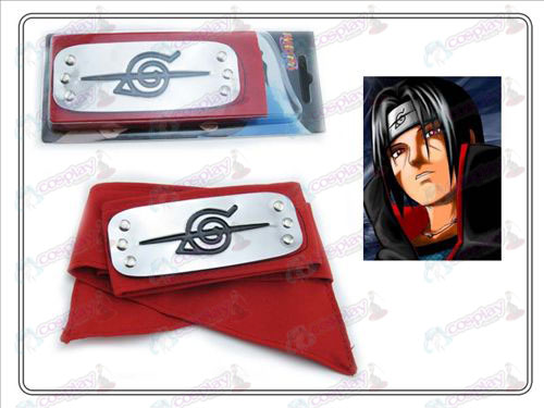 Naruto Uchiha Itachi Headband (vermelho)