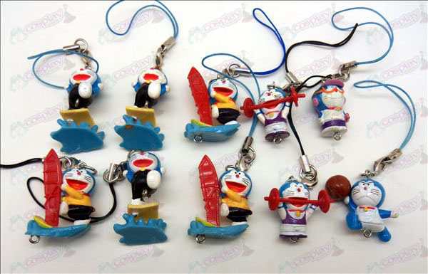 10 Doraemon boneca máquina corda