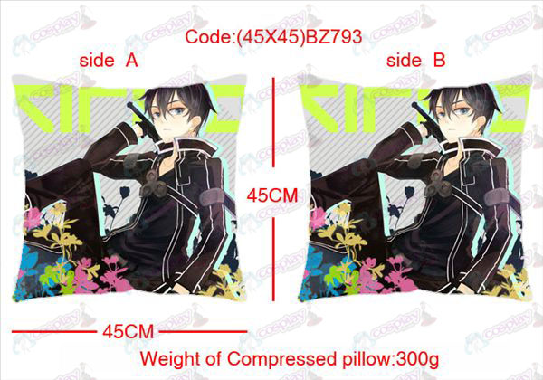 (45X45) BZ793-Sword Art on-line Acessórios Anime alinhou travesseiro quadrado