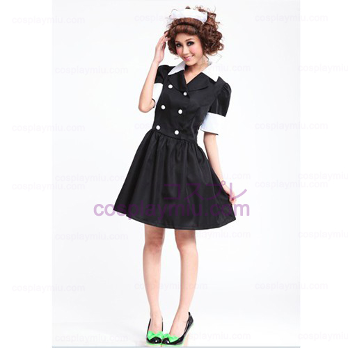 Lolita traje de Cosplay / Black Barbie uniformes de empregada boneca