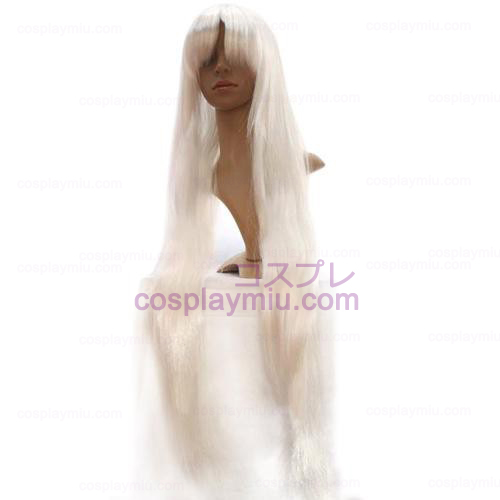 Prata InuYasha peruca de Cosplay Branco