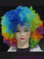 Peruca de Halloween peruca colorido explosivo Multi-cor-de-palhaço