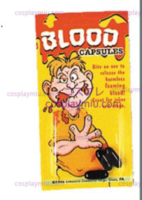 Cápsulas de sangue, três por cartão