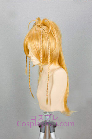 Final Fantasy X Rikku longa peruca de Cosplay