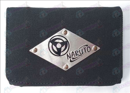 Naruto escrever olhos redondos carteira lona branca