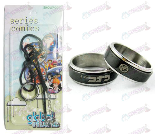 Conan 16 º aniversário de aço preto transportador colares anéis - Corda