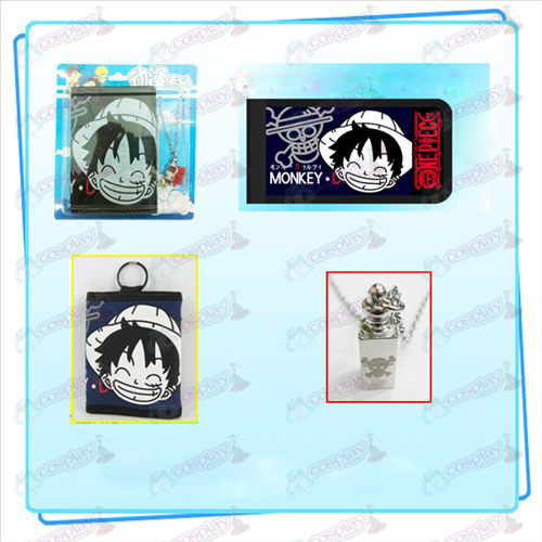 One Piece Luffy Acessórios avatar colar dobra carteira de combinação (distribuição aleatória colar