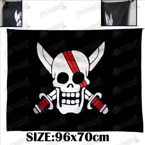 One Piece Acessórios cabelo piratas bandeira comemorativa vermelho pirata