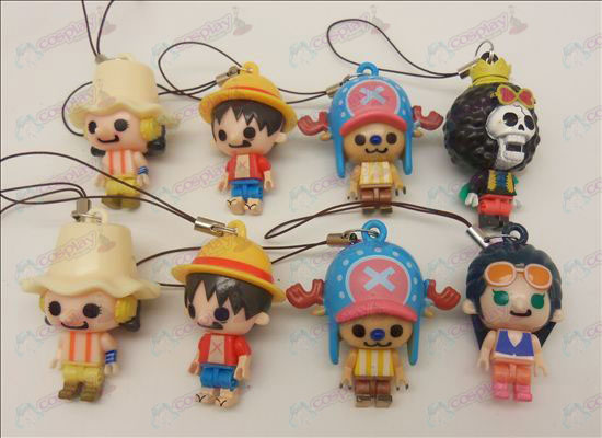 8 modelos One Piece acessórios da boneca móvel Correia (Usopp) móvel