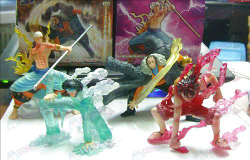 Segunda geração 4 modelos One Piece Acessórios cena boneca 8-12cm
