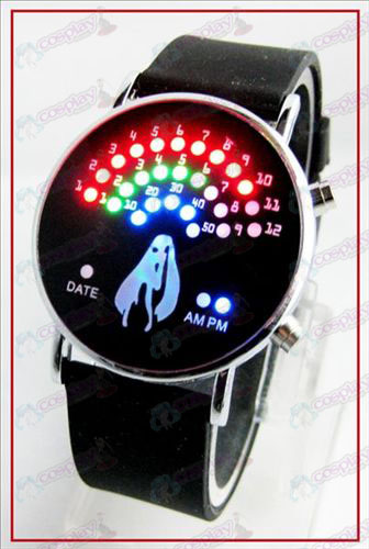 Ventilador coreano colorido LED relógios - Hatsune Miku Acessórios