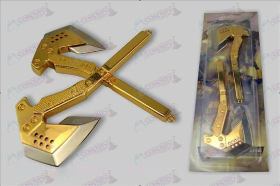 Acessórios-CrossFire 14 cm Pacote exército mão machado (ouro)