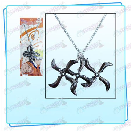 Naruto dardos três carregado Necklace (Preto)