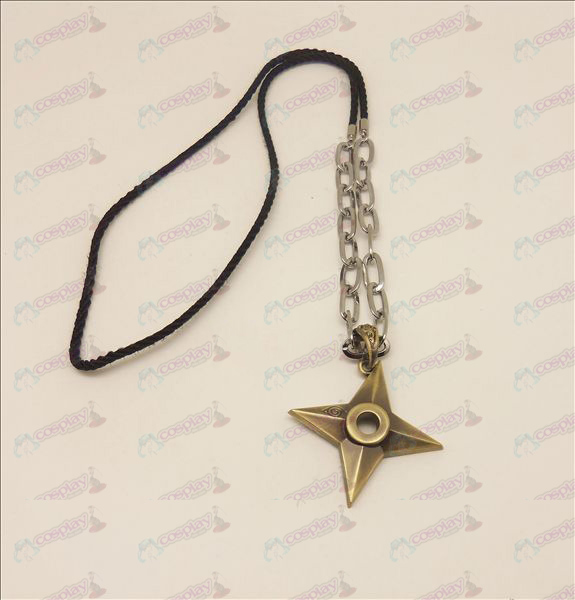 D Naruto dardos do punk longo colar (cor bronze)