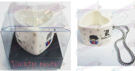 Death Note Acessórios Strap em forma de coração xícara de cerâmica