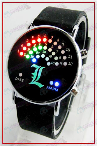 Coloridos coreano ventilador relógios LED - Death Note Acessórios