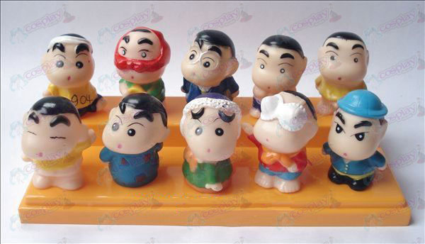 10 Crayon Shin-chan Acessórios lagoa boneca de plástico