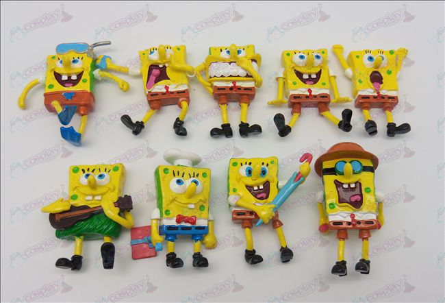 9 SpongeBob SquarePants acessórios da boneca (seis centímetros)