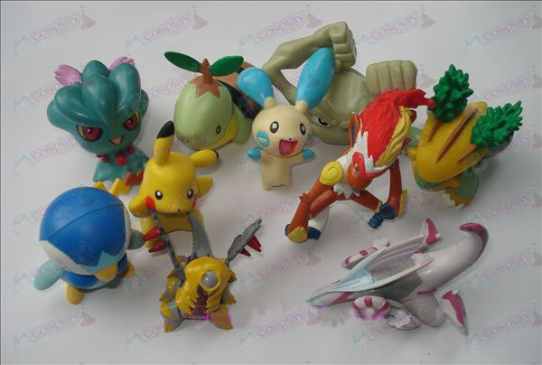 Genuine 10 Pokemon Acessórios Boneca (7-9cm)
