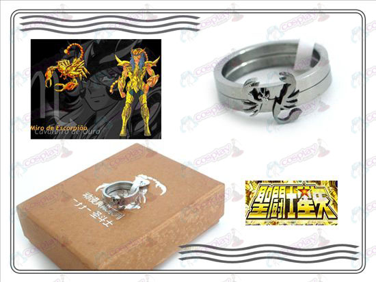 Saint Seiya Acessórios escorpião casal de aço inoxidável anéis Seiya