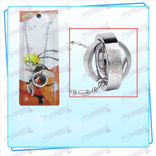Naruto Konoha logotipo colar anel duplo (cartão)