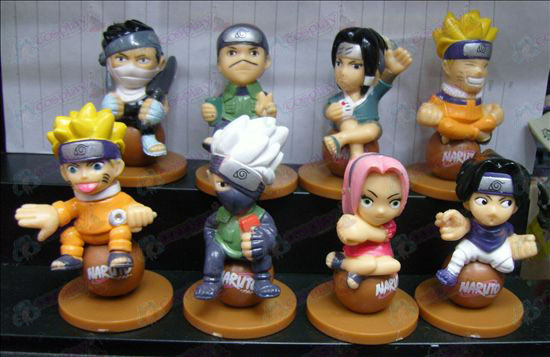 Naruto sentou oito contas boneca