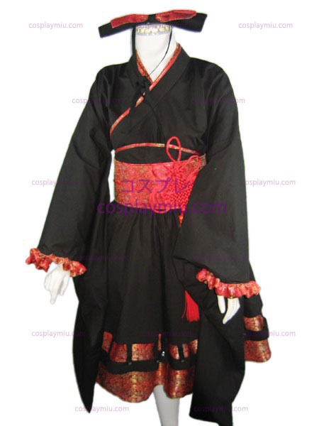 Gothic Lolita japonês SD traje cosplay preto