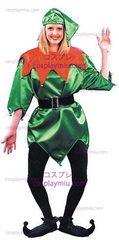 Elf Costume, Green W / Bells, um S