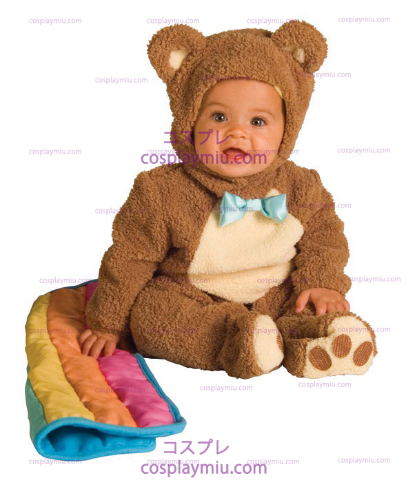 Teddybear traje infantil do arco-íris