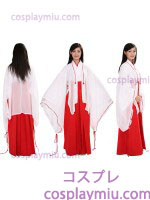 Santo Maiden 's Costume em branco e vermelho