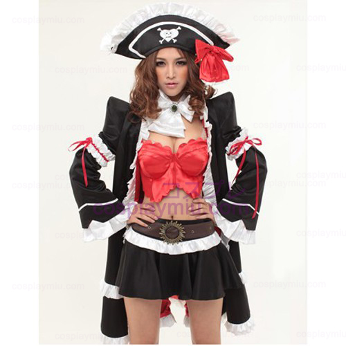 Red Lily Anna Cosplay Anime Halloween pirata Maid Trajes